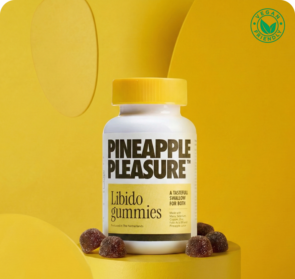 Pineapple Pleasure Libido Gummies — pot met ananas-smaak gummies voor intieme welzijn