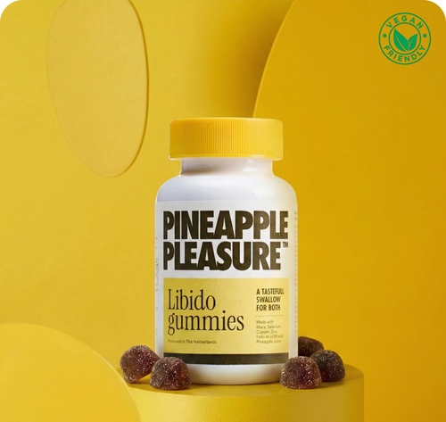Pineapple Pleasure Libido Gummies — pot met ananas-smaak gummies voor intieme welzijn